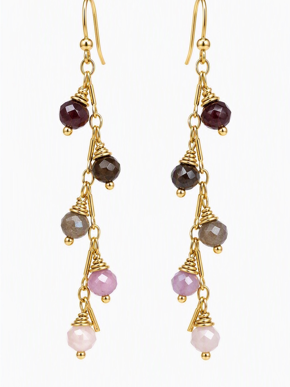 Gold and Ruby earrings.